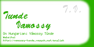 tunde vamossy business card